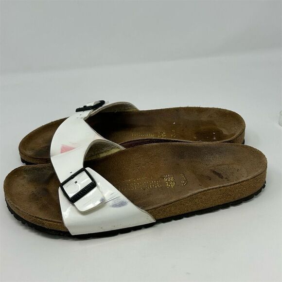 Birkenstock Madrid Small Buckle Sandals White Unisex Size 41 (US 10) Casual - Picture 9 of 15